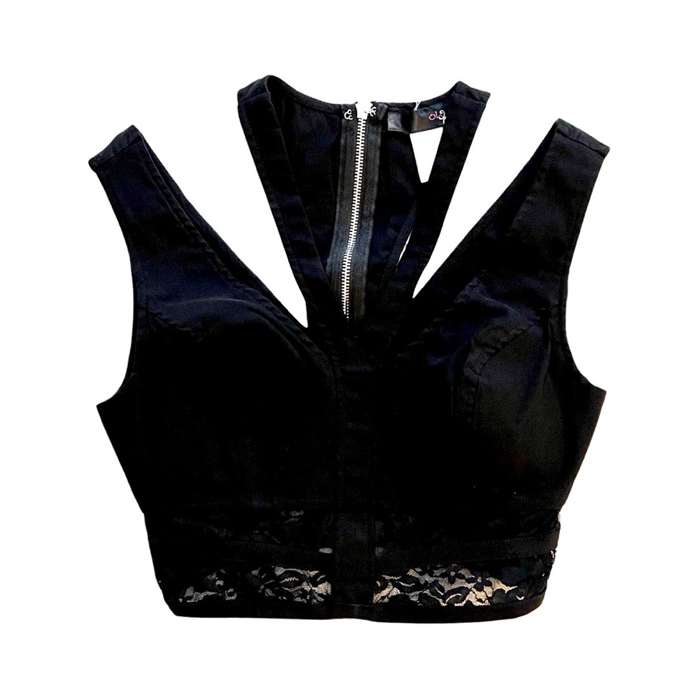 Black crop top.